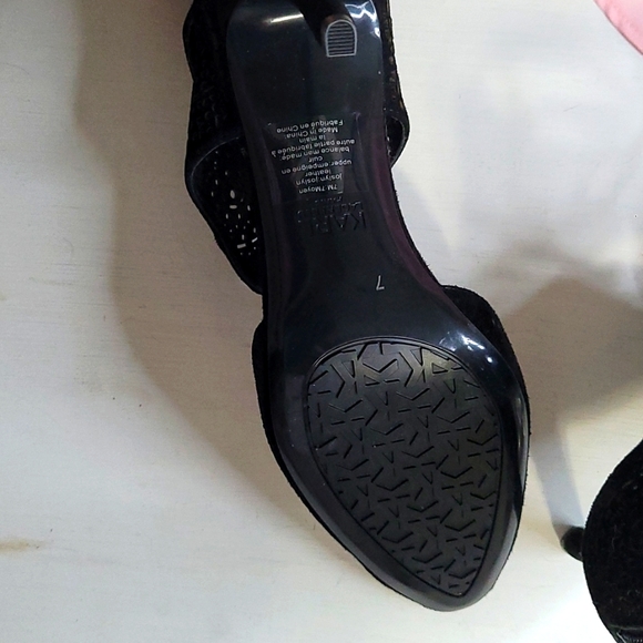 Karl Lagerfeld Paris Black Lace up Heels 7 - Picture 8 of 10